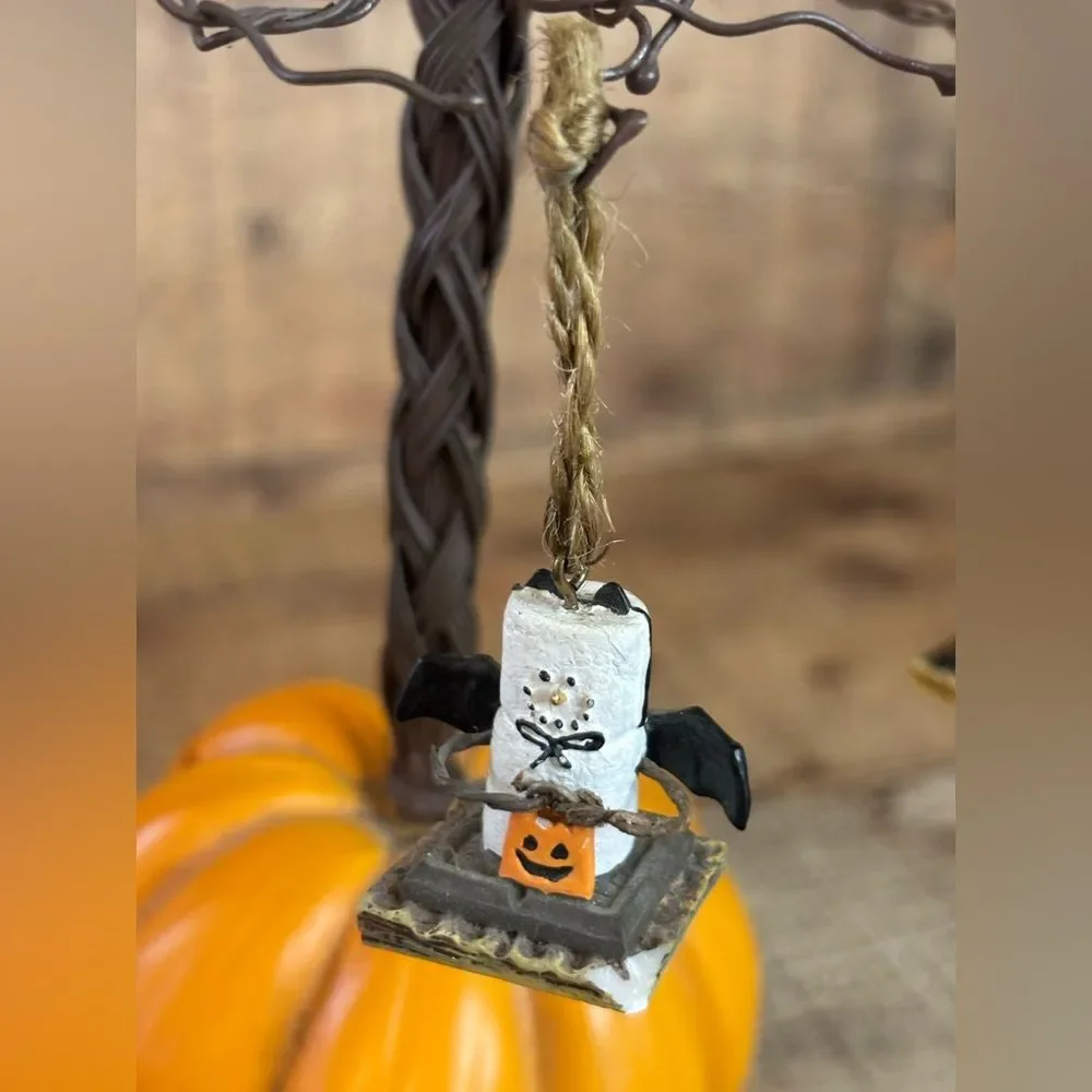S'mores Halloween Pumpkin Tree 5 Miniature Ornaments JC Penney **Sound Works!